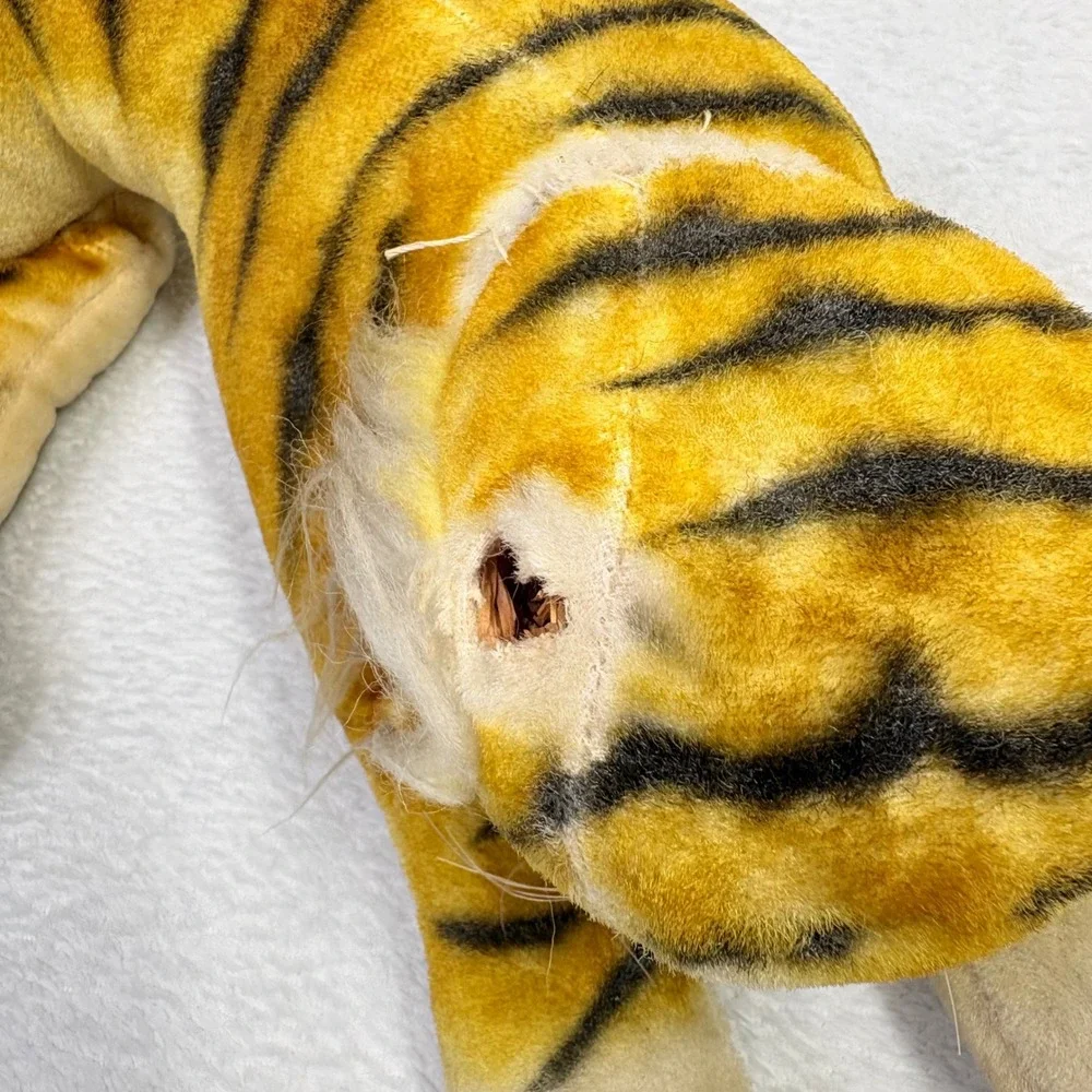 Vintage Montgomery Ward Tiger Plush Stuffed Animal Made in‎ Japan TLC SEE PHOTOS
